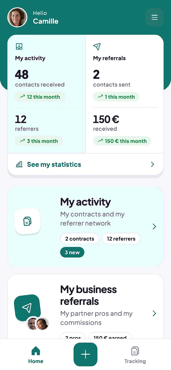 The same app in a brand's colours