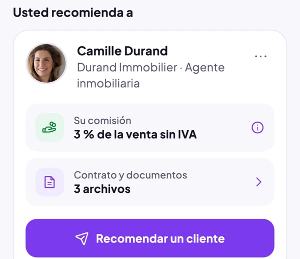 Inicio del prescriptor: su comisión del 3 % y el contrato con 3 documentos