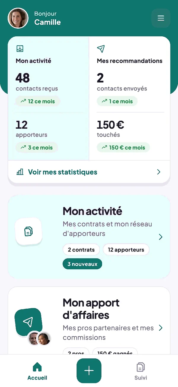 La même application aux couleurs d'une marque