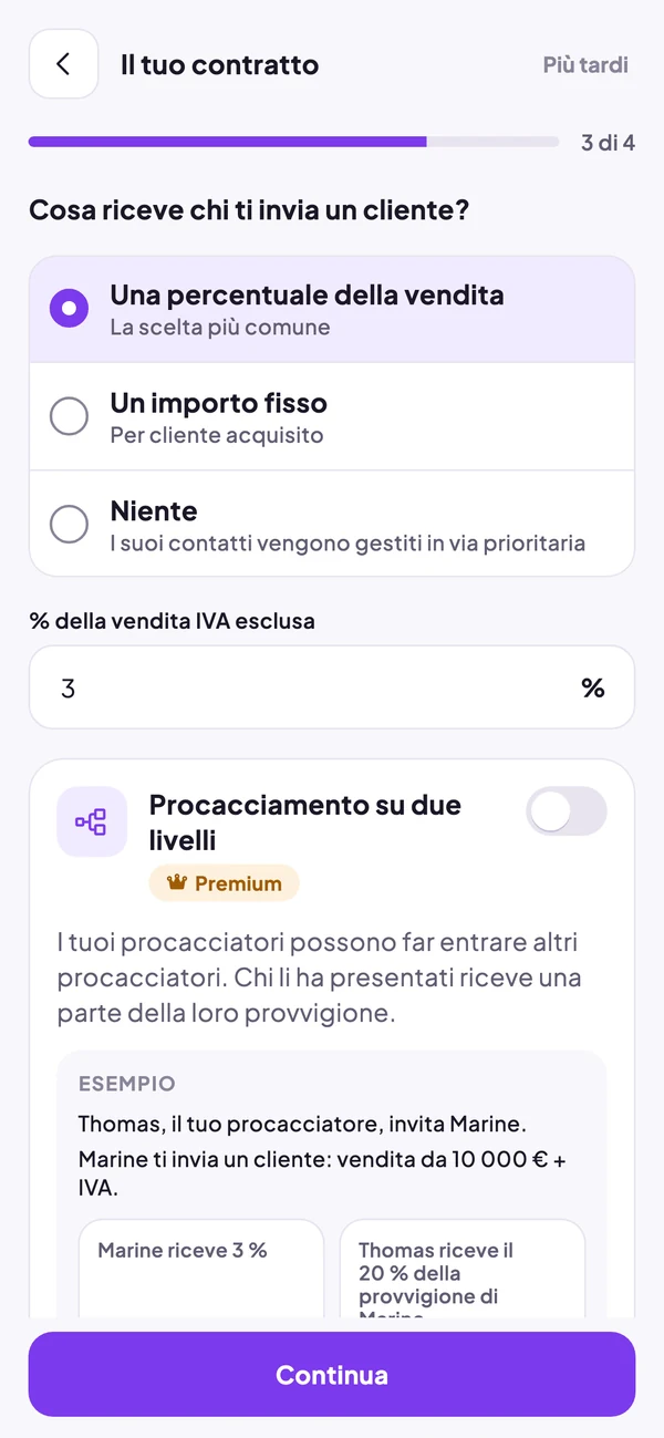 Creazione di un contratto di procacciamento: la scelta della provvigione