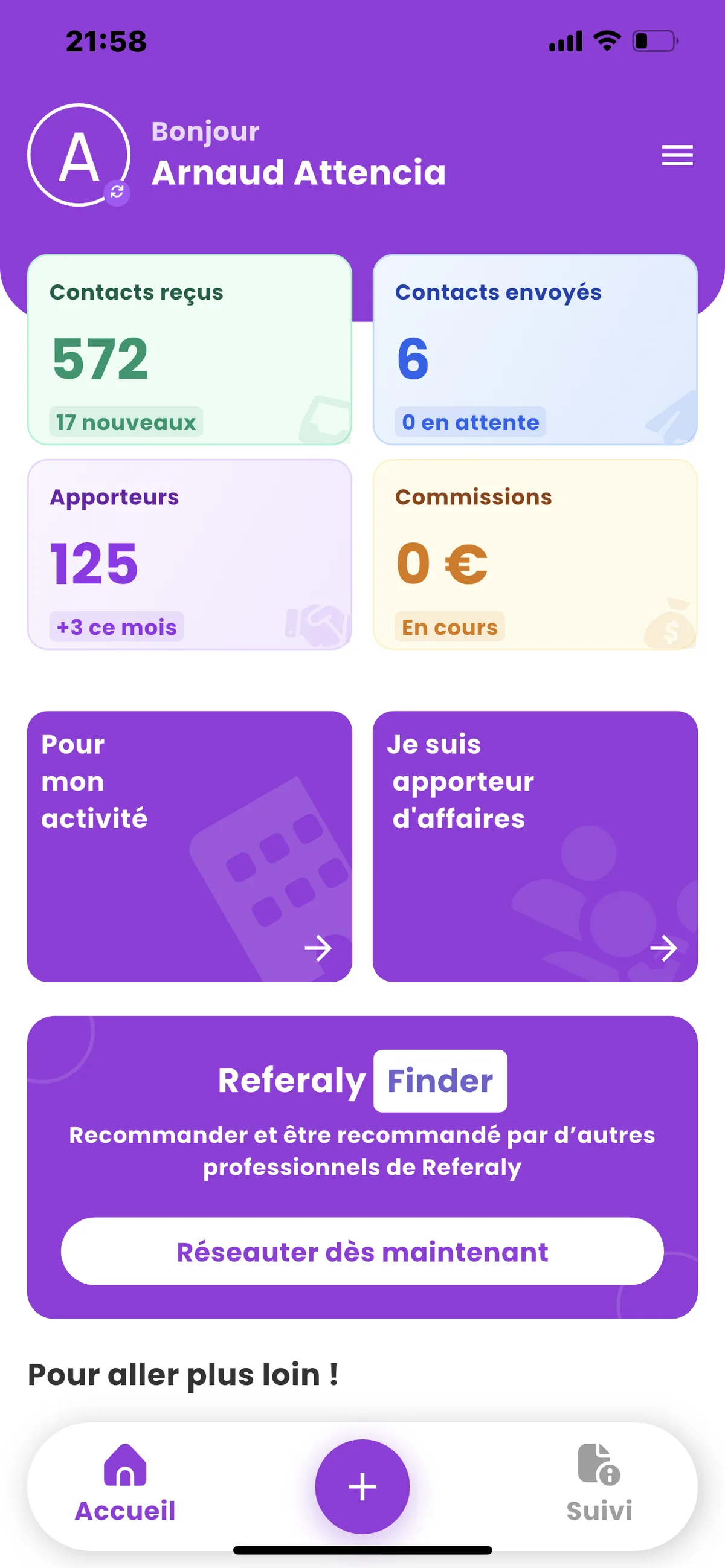 Referaly App - Home